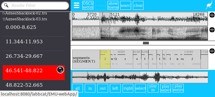 Editing phone alignments using the EMU-webApp