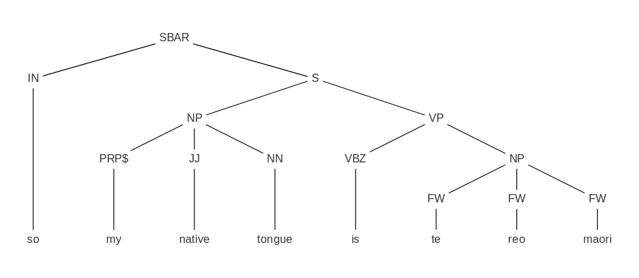 Parse tree representation