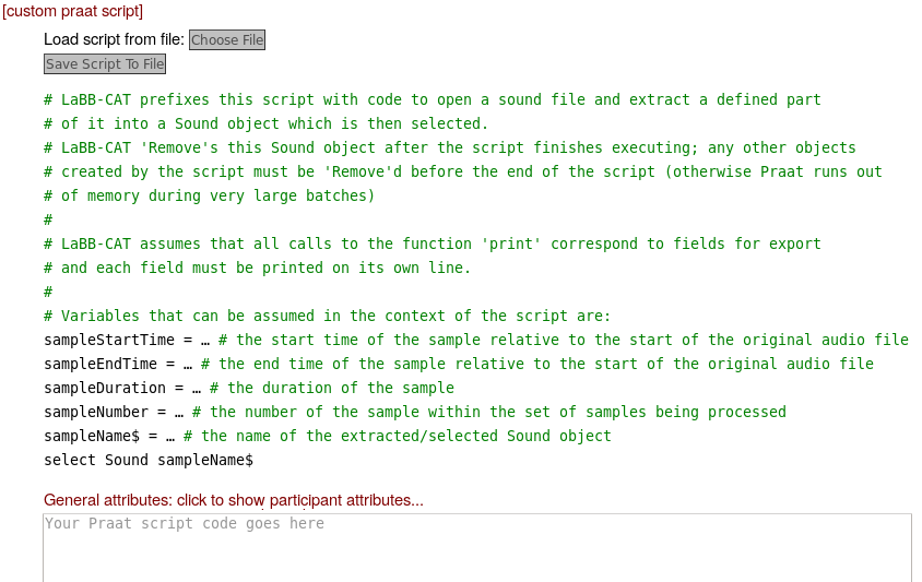 Custom Praat scripting for batch processing of search results